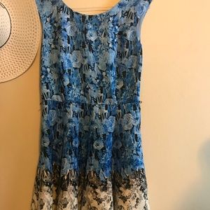 Blue floral 50s Retro Dress